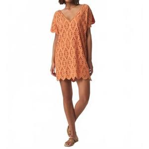 NEW SPLENDID sandro eyelet dress in orange